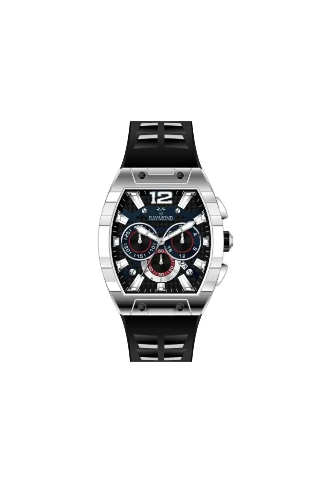 Rym-83604 Paslanmaz Çelik - Silikon Kordon - 2 Yıl Garanti - Raymond Erkek Kol Saati FSS-BK
