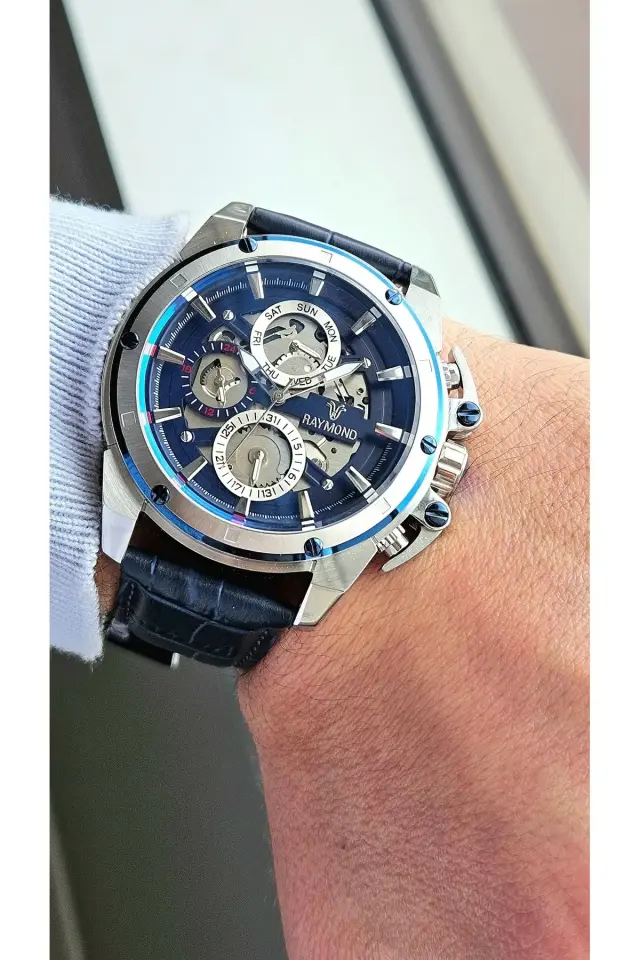 Raymond Erkek Kol Saati ESS-BL  Deri Kordon