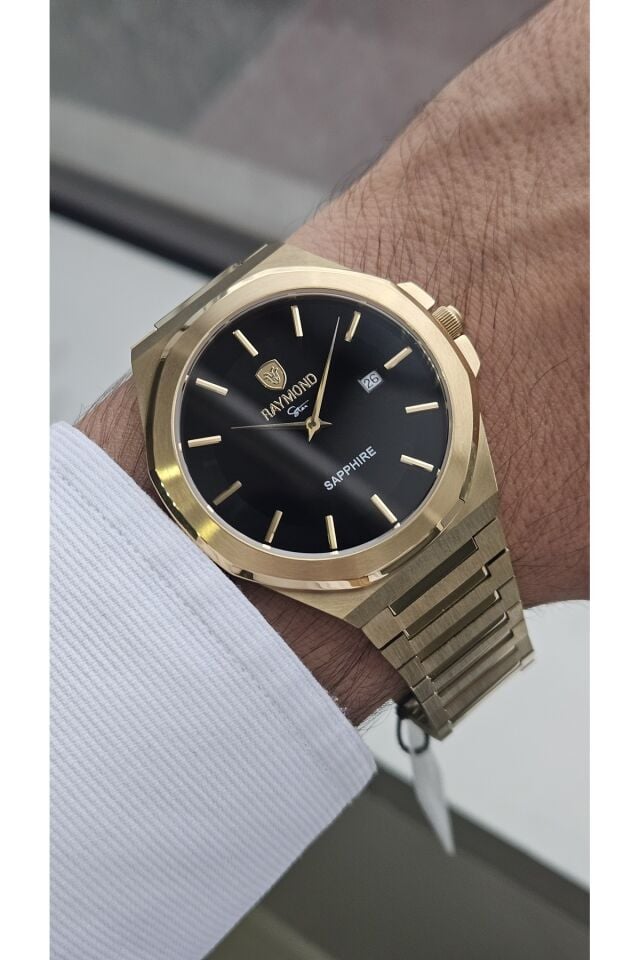 Raymond Erkek Kol Saati RYM-611505M-R120 -Yuvarlak Kasa Çelik Kordonlu-