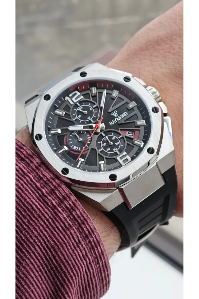 Raymond Erkek Kol Saati RYM-83605-R80  Silikon Kordon