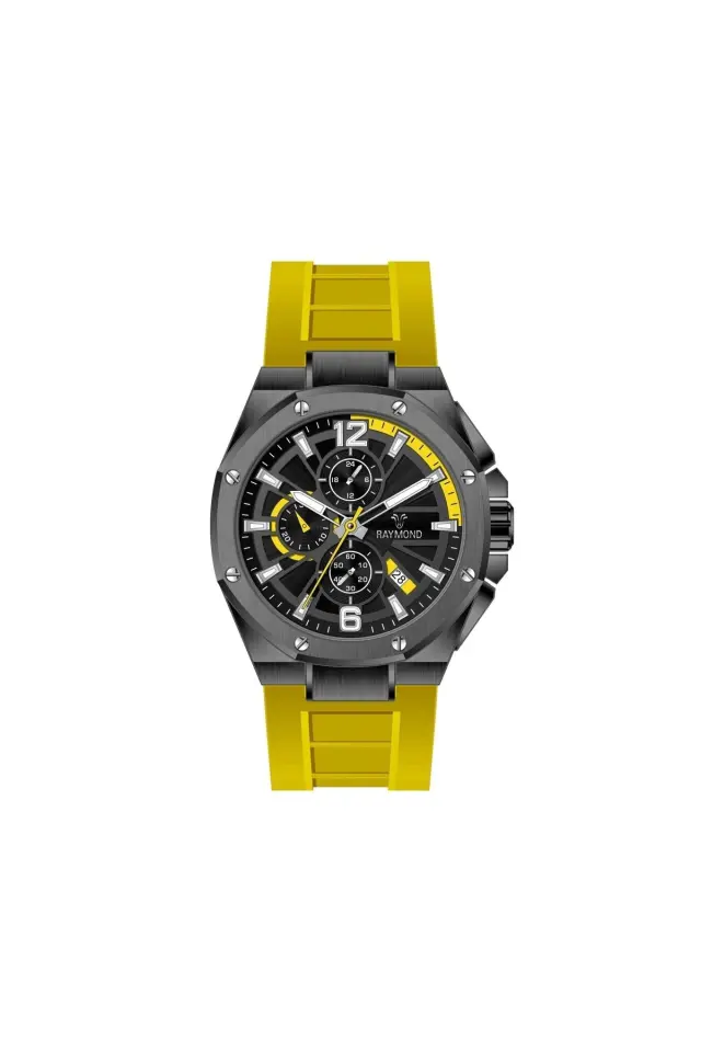 Rym-83605 Silikon Kordon Raymond Erkek Kol Saati Paslanmaz Çelik Kasa - 2 Yıl Garanti RYM-83605-R73