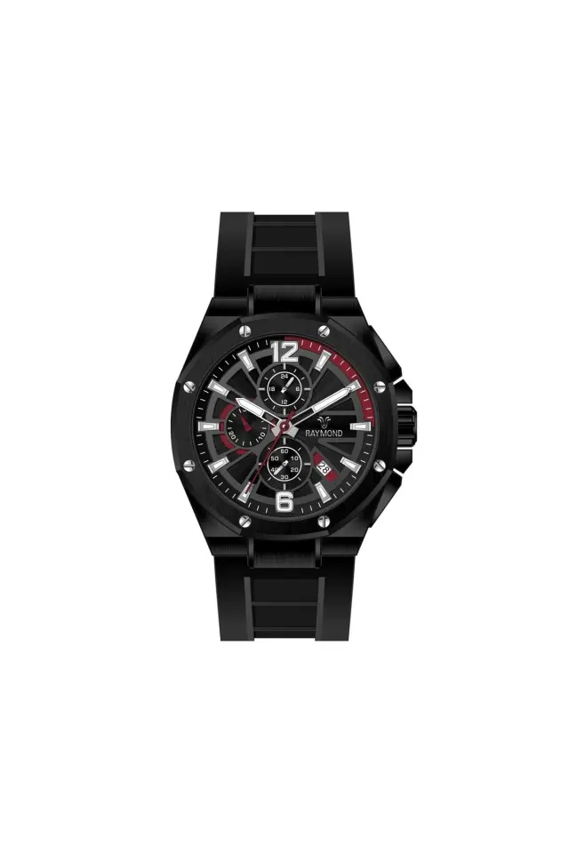 Rym-83605 Silikon Kordon Raymond Erkek Kol Saati Paslanmaz Çelik Kasa - 2 Yıl Garanti RYM-83605-R50
