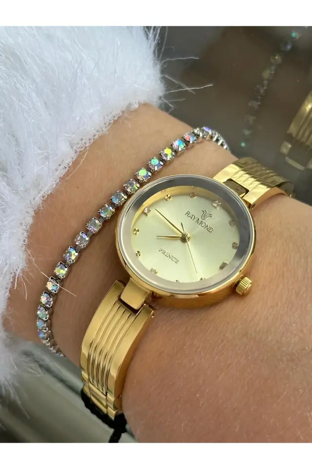 Raymond Kadın Kol Saati B GOLD-W6911c82bb95e9  Çelik Kordon