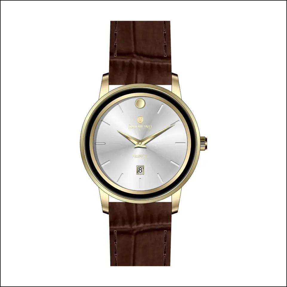 Raymond Erkek Kol Saati - Rym-1036 Çelik Kasa - Garantili Klasik Saat goldbrww