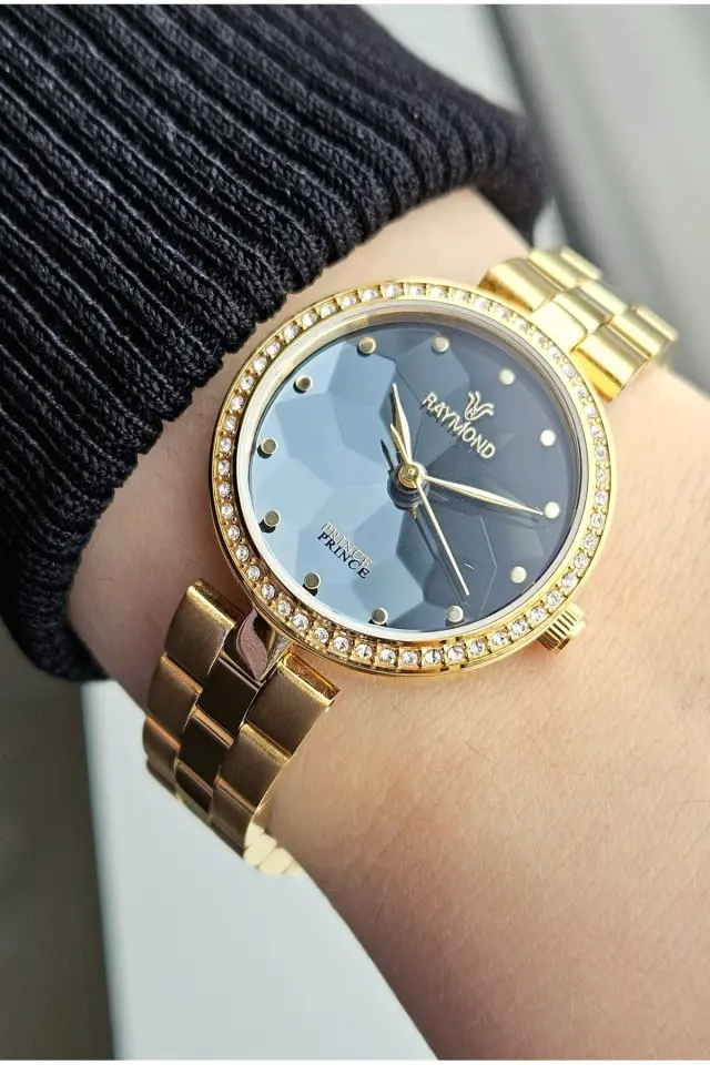 Raymond Kadın Kol Saati C GOLD-BK  Çelik Kordon