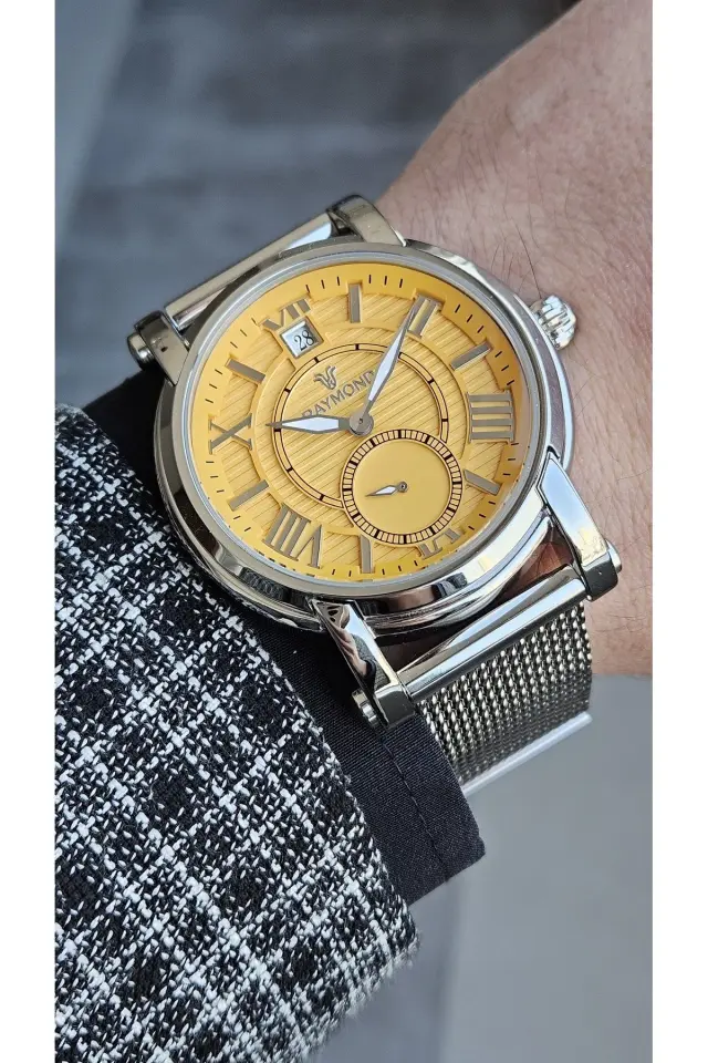 Rym-280275 Raymond Erkek Kol Saati - Paslanmaz Çelik Hasır Kordon - 2 Yıl Garanti TYBRYM-280275100408225