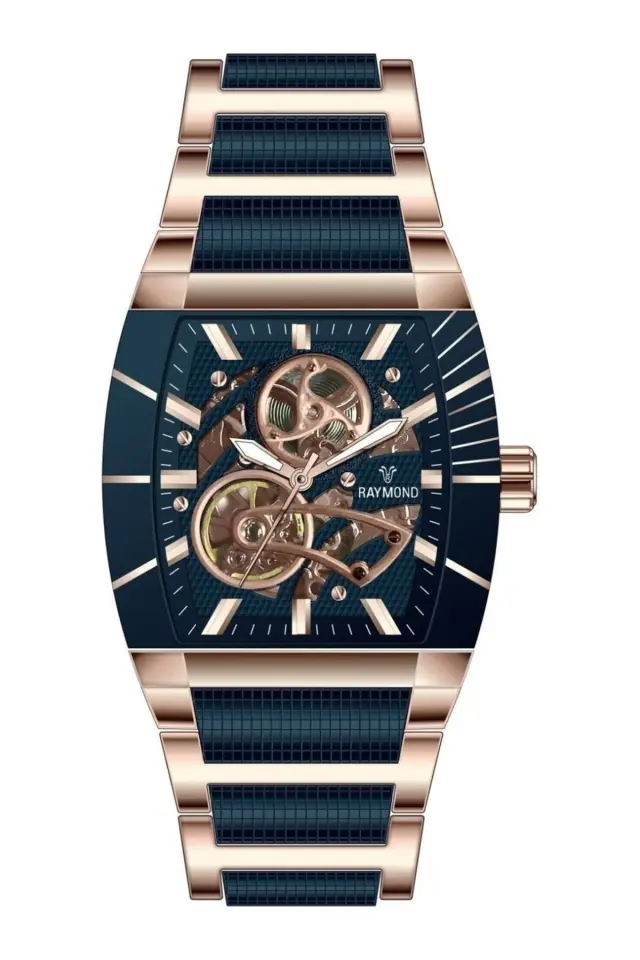 Rym-5129 Raymond Otomatik Erkek Kol Saati - %100 Çelik Ve 2 Yıl Garantili RYM-5129-R135