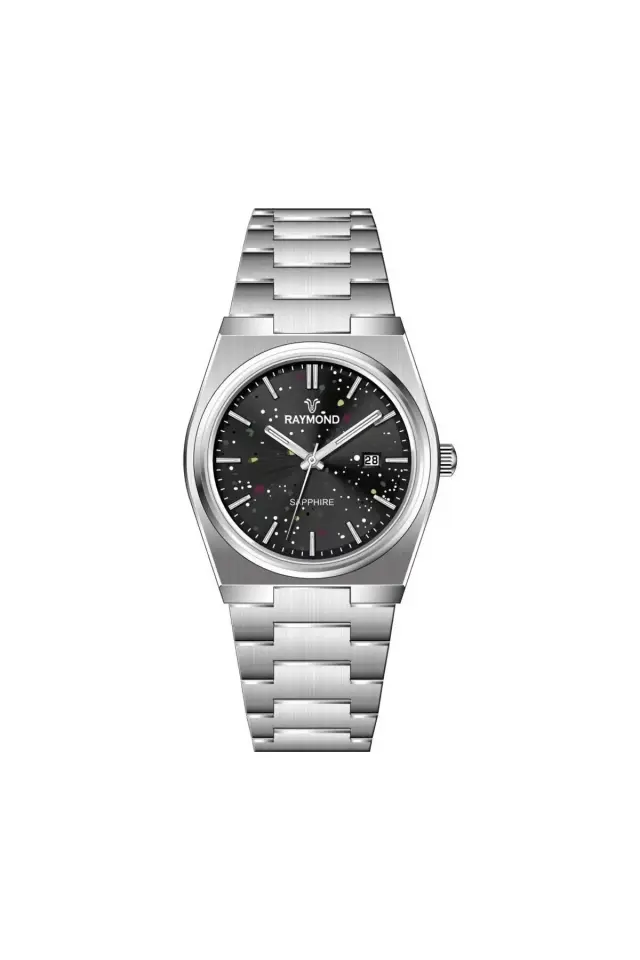 Raymond Erkek Kol Saati Siyah  Çelik Kordon