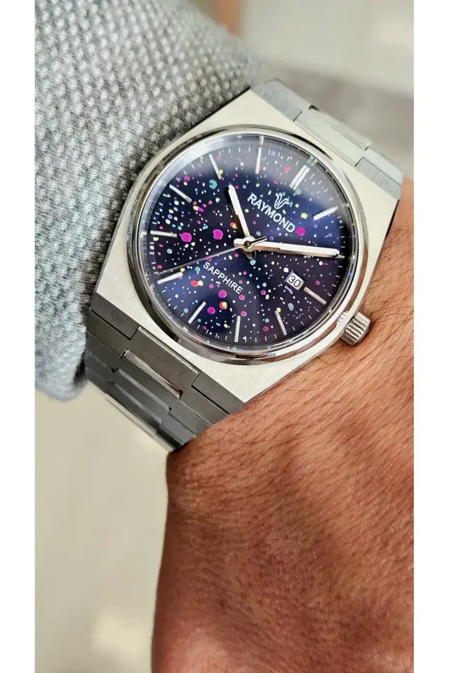 Raymond Erkek Kol Saati Mavi  Çelik Kordon