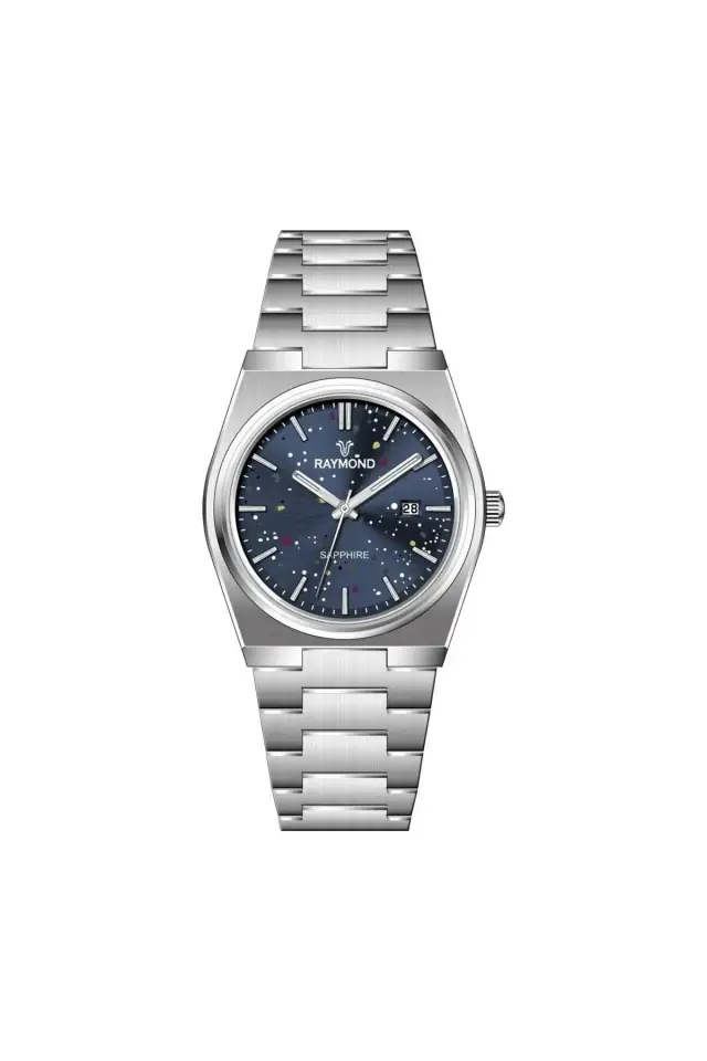 Raymond Erkek Kol Saati Mavi  Çelik Kordon