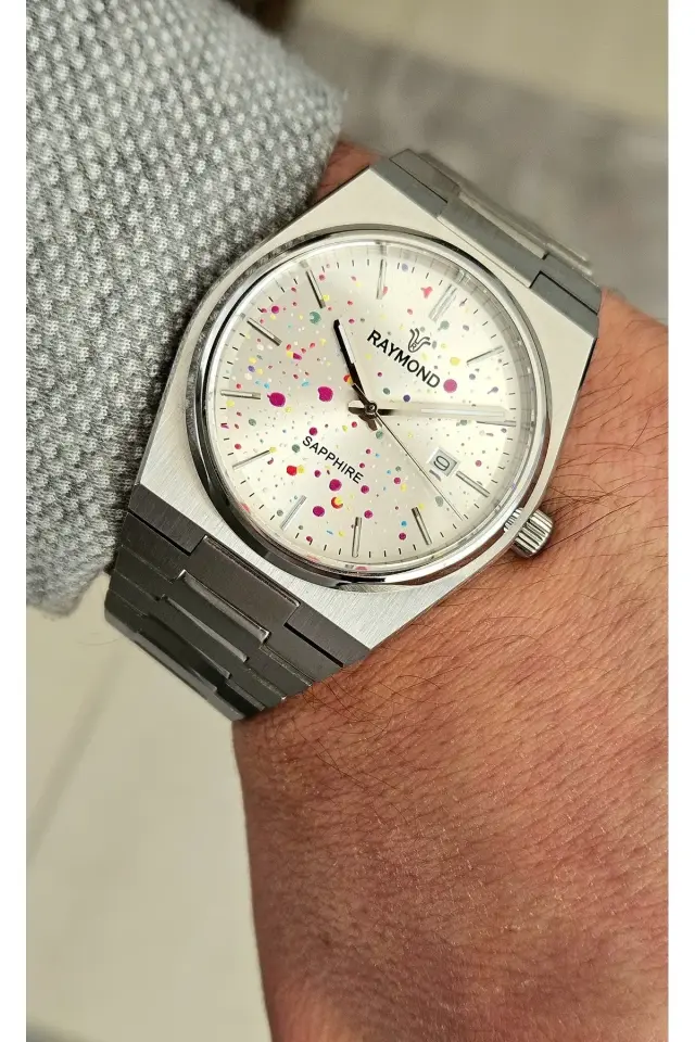 Raymond Erkek Kol Saati Beyaz  Çelik Kordon