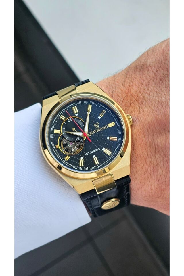 Raymond Erkek Kol Saati RYM-250424-DR-R120  Deri Kordon